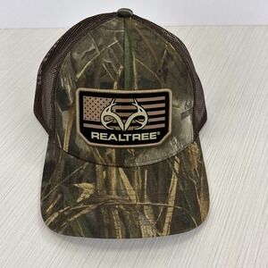 Realtree Max Mesh Trucker Camouflage Patch Outdoors SnapBack Hat Cap NWT